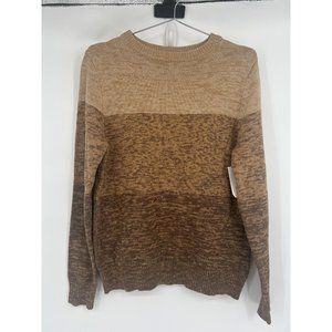 Men’s Jeff Sweaters Pullover Ombré Brown Sweater Size Small